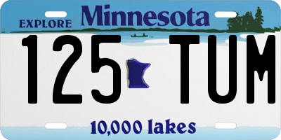 MN license plate 125TUM