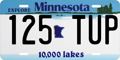 MN license plate 125TUP