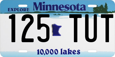 MN license plate 125TUT