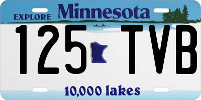 MN license plate 125TVB