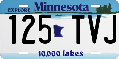 MN license plate 125TVJ