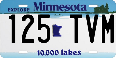 MN license plate 125TVM
