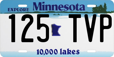 MN license plate 125TVP