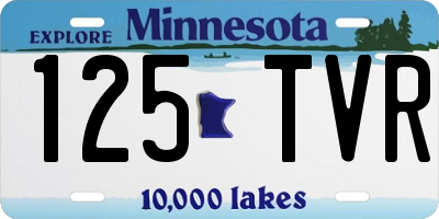 MN license plate 125TVR