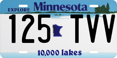 MN license plate 125TVV