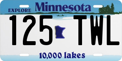 MN license plate 125TWL