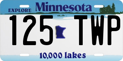 MN license plate 125TWP