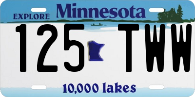 MN license plate 125TWW