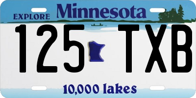 MN license plate 125TXB