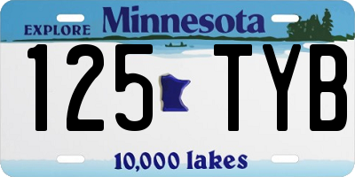 MN license plate 125TYB