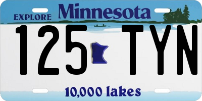 MN license plate 125TYN