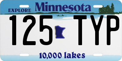 MN license plate 125TYP