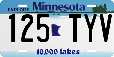 MN license plate 125TYV