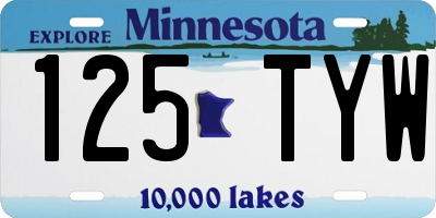 MN license plate 125TYW