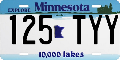 MN license plate 125TYY
