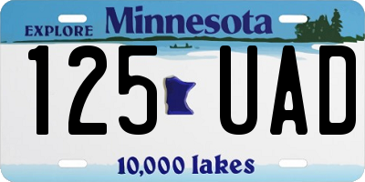 MN license plate 125UAD
