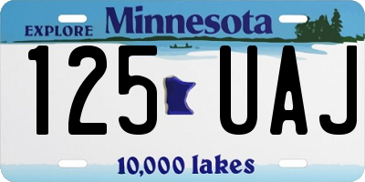 MN license plate 125UAJ