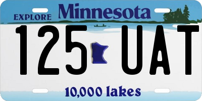 MN license plate 125UAT