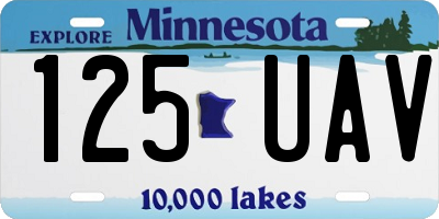 MN license plate 125UAV