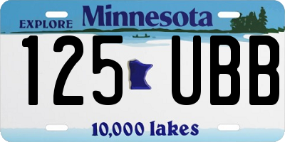 MN license plate 125UBB