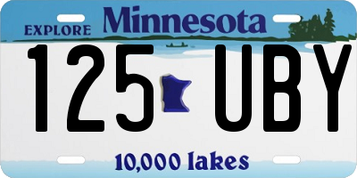 MN license plate 125UBY