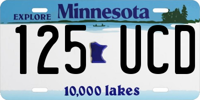 MN license plate 125UCD