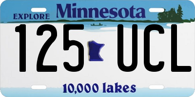 MN license plate 125UCL