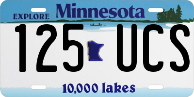 MN license plate 125UCS