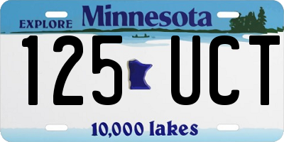 MN license plate 125UCT