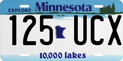 MN license plate 125UCX