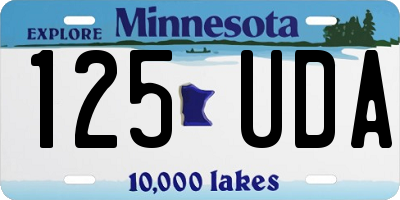 MN license plate 125UDA
