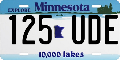MN license plate 125UDE