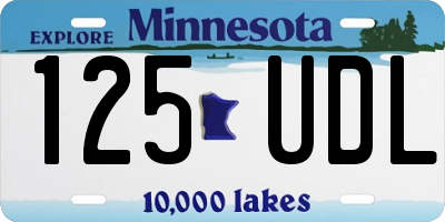 MN license plate 125UDL