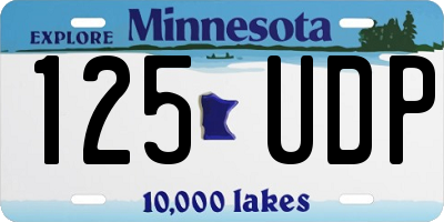 MN license plate 125UDP