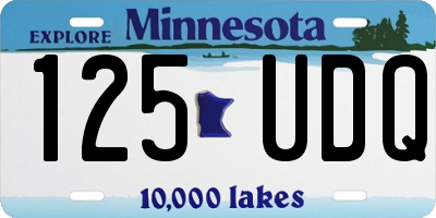 MN license plate 125UDQ