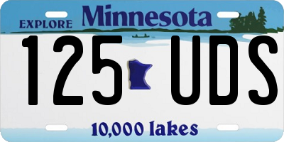 MN license plate 125UDS