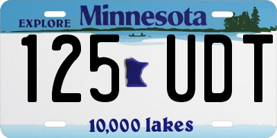 MN license plate 125UDT
