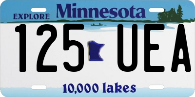 MN license plate 125UEA