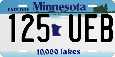 MN license plate 125UEB