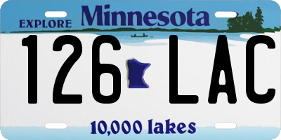 MN license plate 126LAC