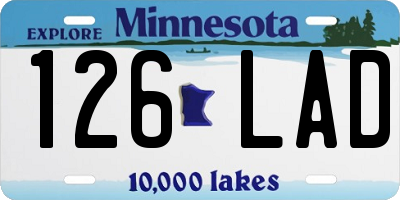 MN license plate 126LAD