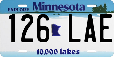 MN license plate 126LAE