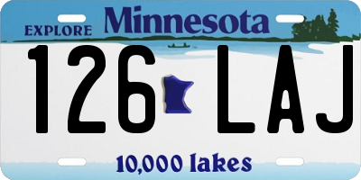 MN license plate 126LAJ