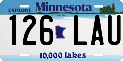 MN license plate 126LAU