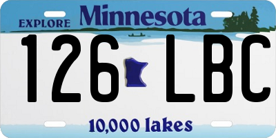 MN license plate 126LBC