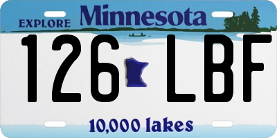 MN license plate 126LBF