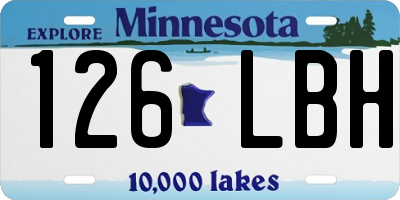 MN license plate 126LBH