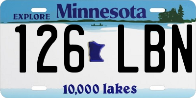 MN license plate 126LBN
