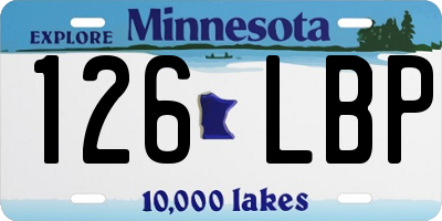 MN license plate 126LBP