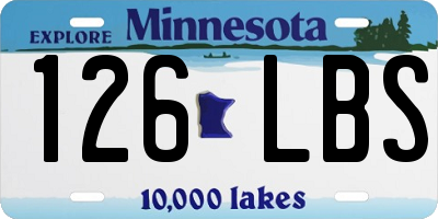 MN license plate 126LBS